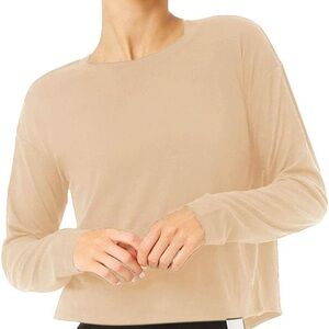 Long Sleeve Workout Shirts Yoga Dance Tops Open Back Athletic Clothes for Women